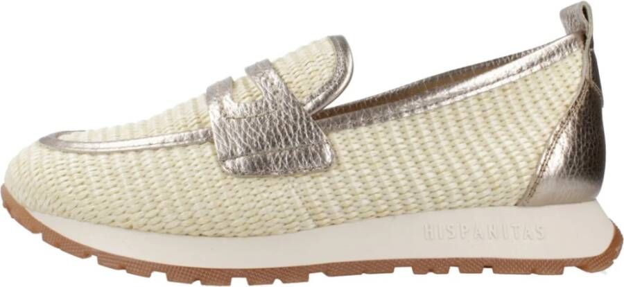 HISPANITAS Instappers Dames Rhv254043 Maat: 38 Materiaal: Raffia Kleur: Beige