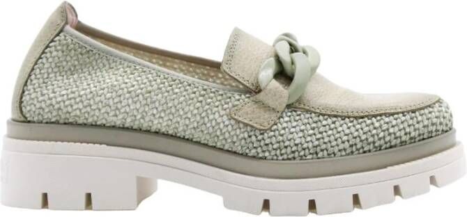 Hispanitas Stijlvolle Media Loafers voor Vrouwen Green Dames