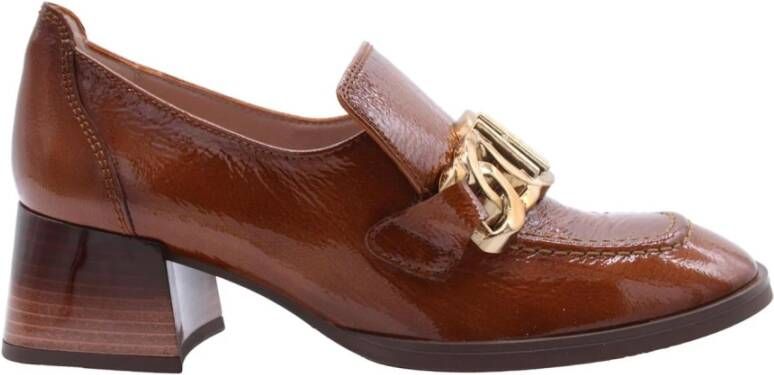 Hispanitas Damesleren instapper met kettingdetail Bruin Dames - Foto 7