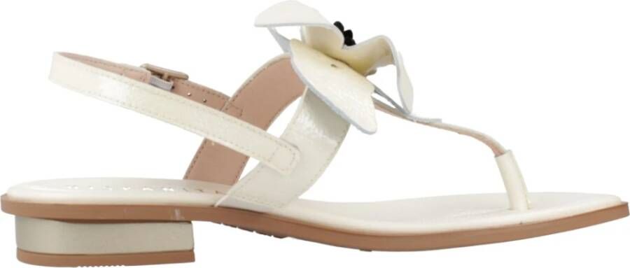 Hispanitas Stijlvolle Platte Sandalen White Dames