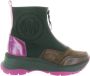 Hispanitas Sport Alaska Bosgroen lila leren sportschoenen -Hoogte sleehak - Thumbnail 1