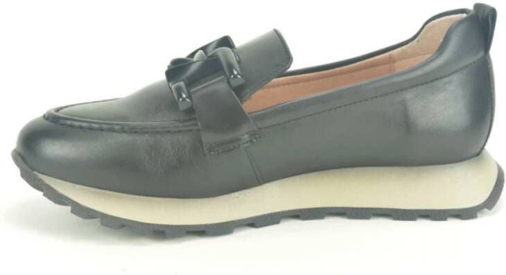 Hispanitas Stijlvolle Zwart Moccassin+Gar. Runner Z. Black Dames