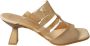 Hispanitas Vierkante Neus Vinyl Detail Muilezel Sandalen Beige Dames - Thumbnail 1