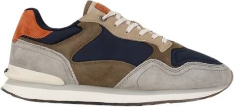 Hoff Ademende sneakers met leren en stoffen panelen Multicolor Heren