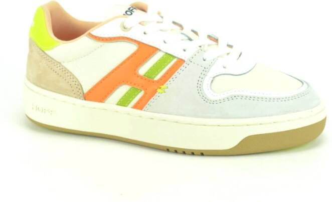 Hoff Beige en Oranje Sneaker Multicolor Dames