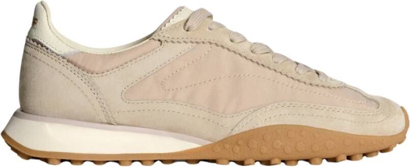 Hoff Beige Sneaker met Witte Achterdetail