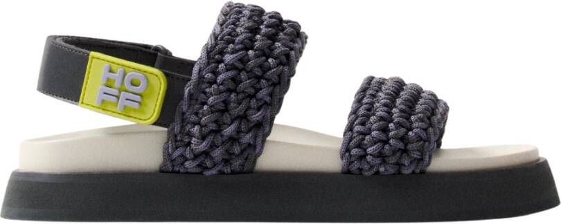 Hoff Blauwe Gevlochten Sandalen Memory Foam Technologie
