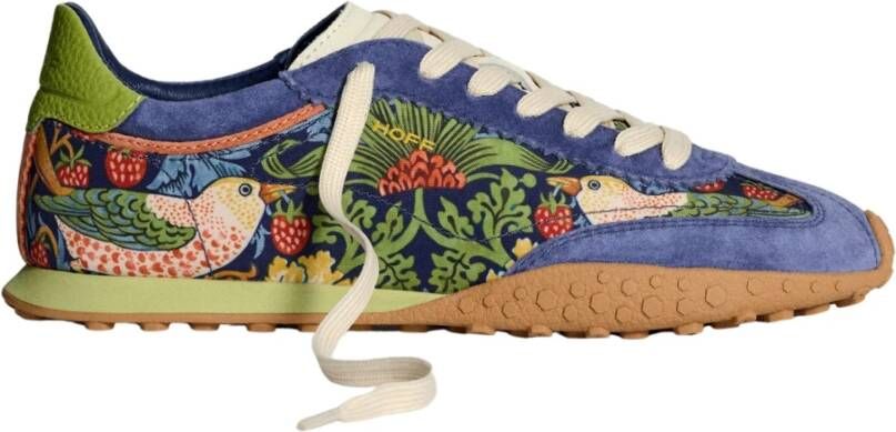 Hoff Blauwe Morris Sneaker met Strawberry Thief Print