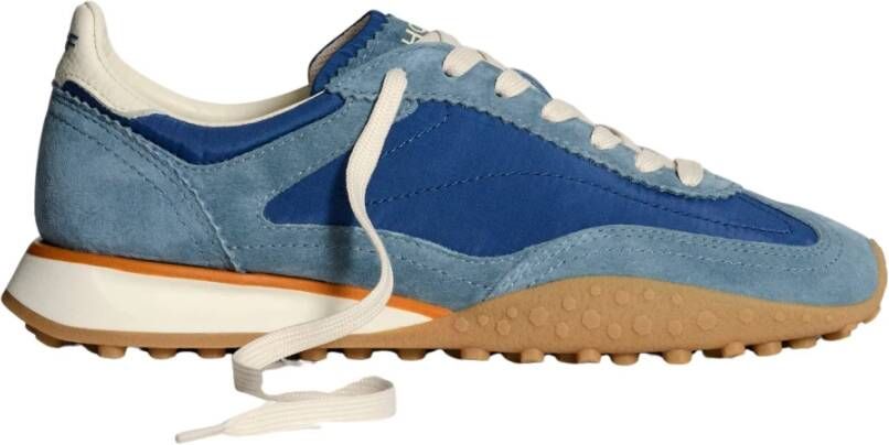 Hoff Blauwe Sneaker met Witte Achterkant Detail