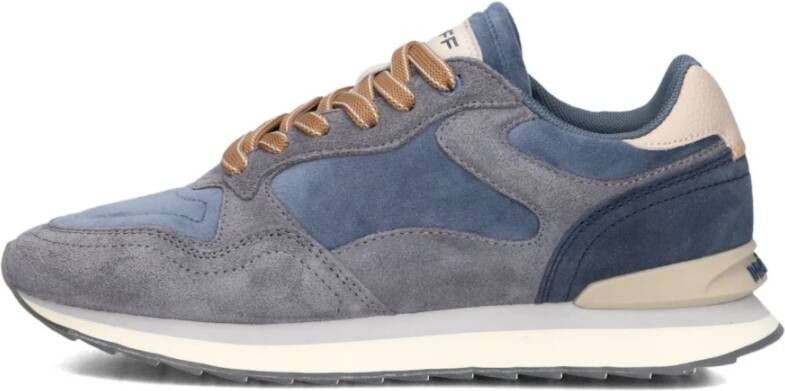 Hoff Blauwe Suède Lage Sneakers