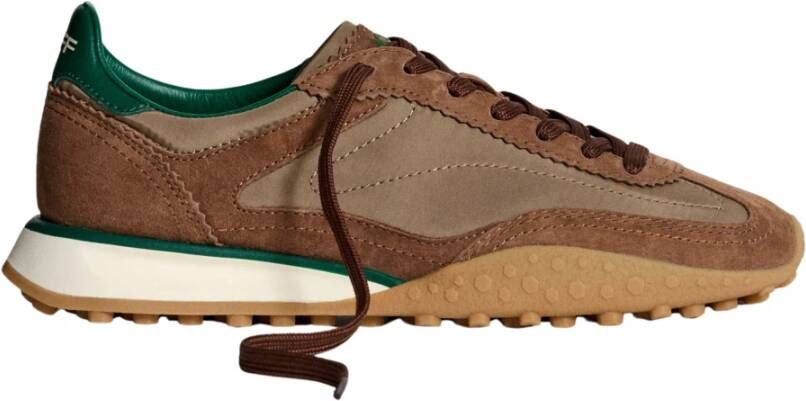 Hoff Bruine Sneaker met Witte Achterdetail