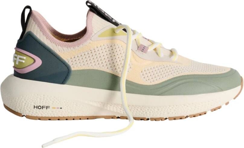 Hoff Crème Hardloopschoenen met Groene Details