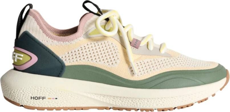 Hoff Crème hardloopschoenen met groene details