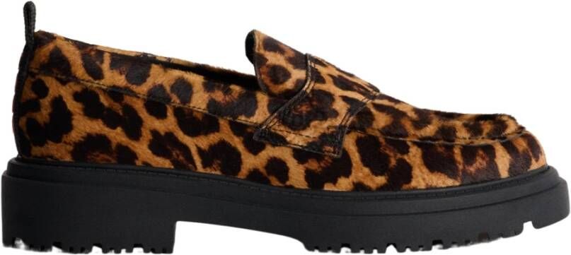 Hoff Dierenprint Bruine Loafer Brown Dames