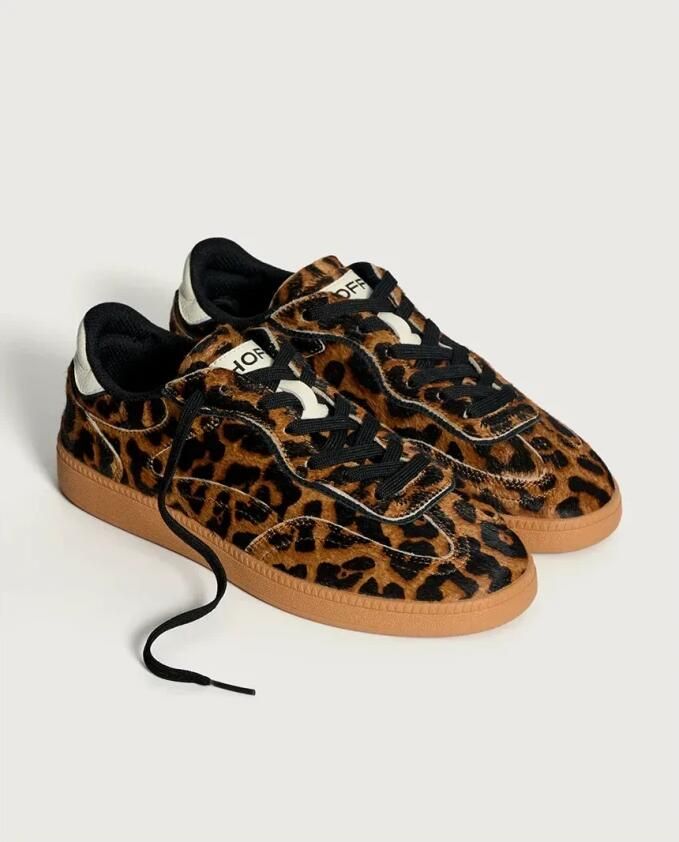 THE HOFF BRAND Lage Sneakers Dames Alley Leopard Ponyhair Bruin - Foto 2