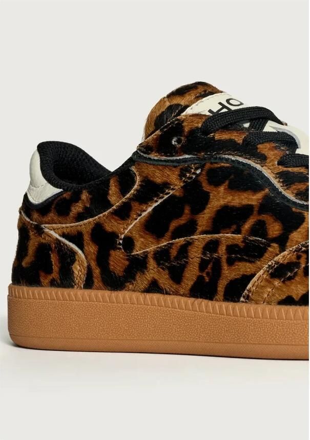 THE HOFF BRAND Lage Sneakers Dames Alley Leopard Ponyhair Bruin - Foto 6
