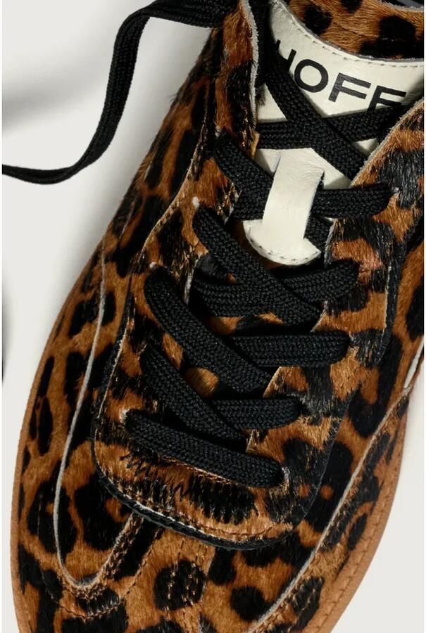 THE HOFF BRAND Lage Sneakers Dames Alley Leopard Ponyhair Bruin - Foto 3