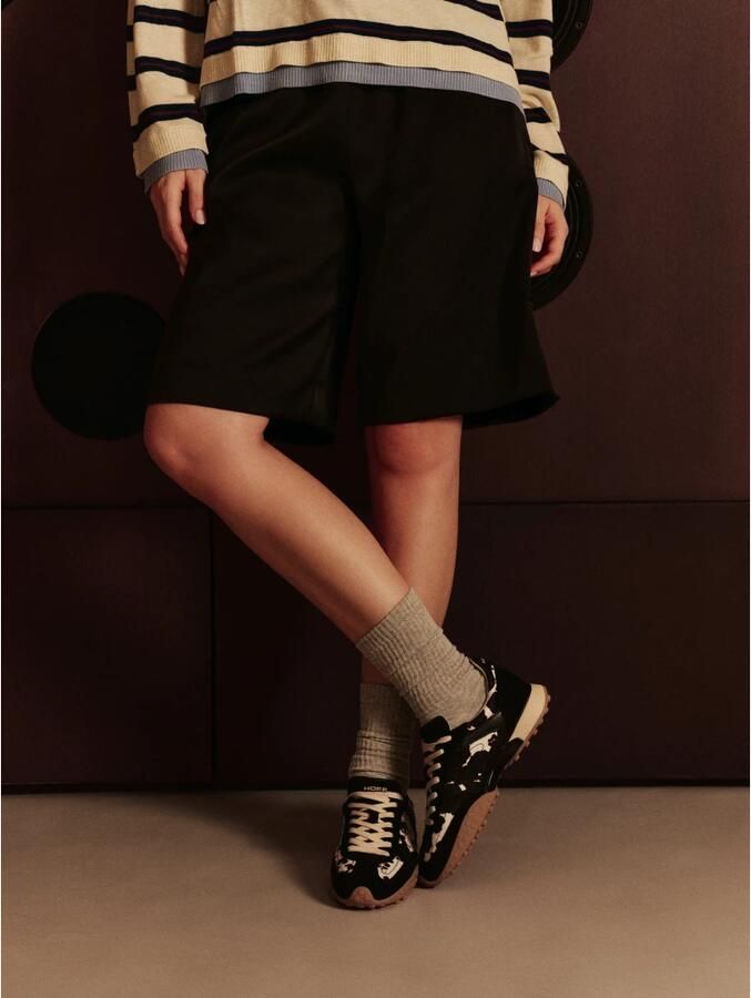 THE HOFF BRAND Lage Sneakers Bridge Mkii Print Suède Zwart - Foto 9