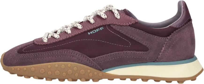THE HOFF BRAND Lage Sneakers Dames Bridge Mkii Suède Bordeaux - Foto 8