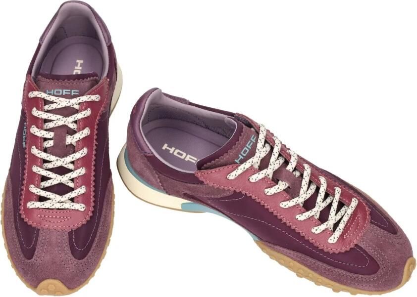 THE HOFF BRAND Lage Sneakers Dames Bridge Mkii Suède Bordeaux - Foto 9