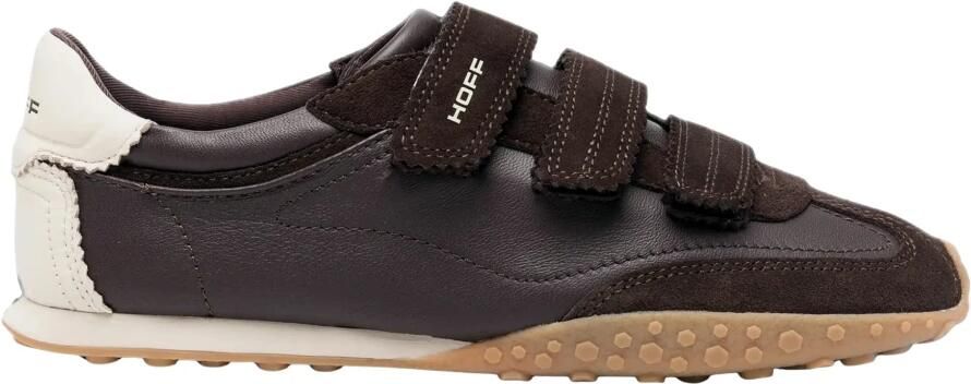 THE HOFF BRAND Lage Sneakers Dames Bridge Velcros Suède Bruin - Foto 7