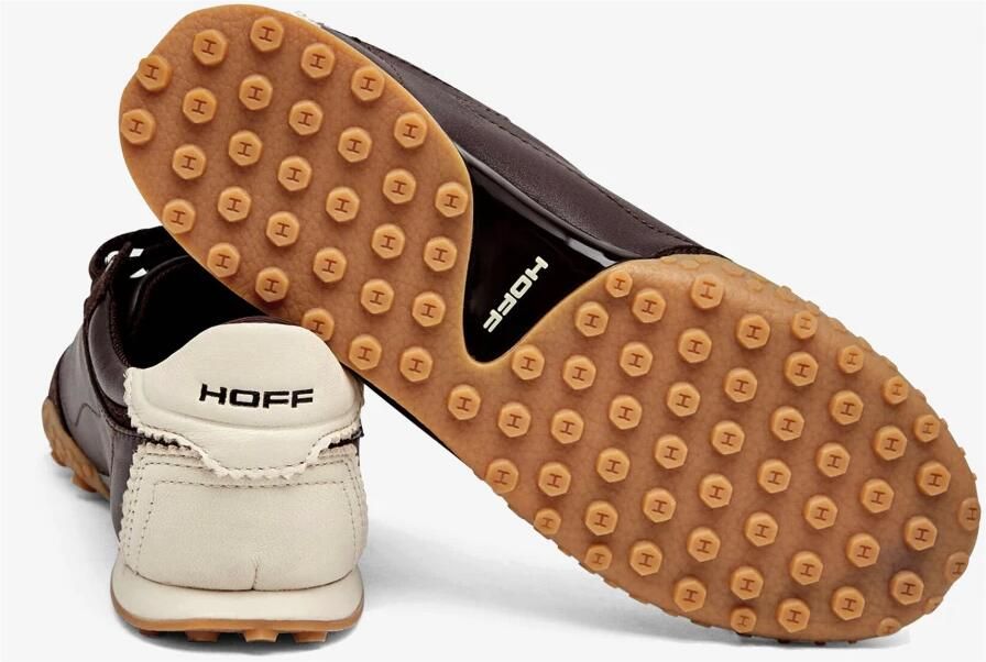 THE HOFF BRAND Lage Sneakers Dames Bridge Velcros Suède Bruin - Foto 10