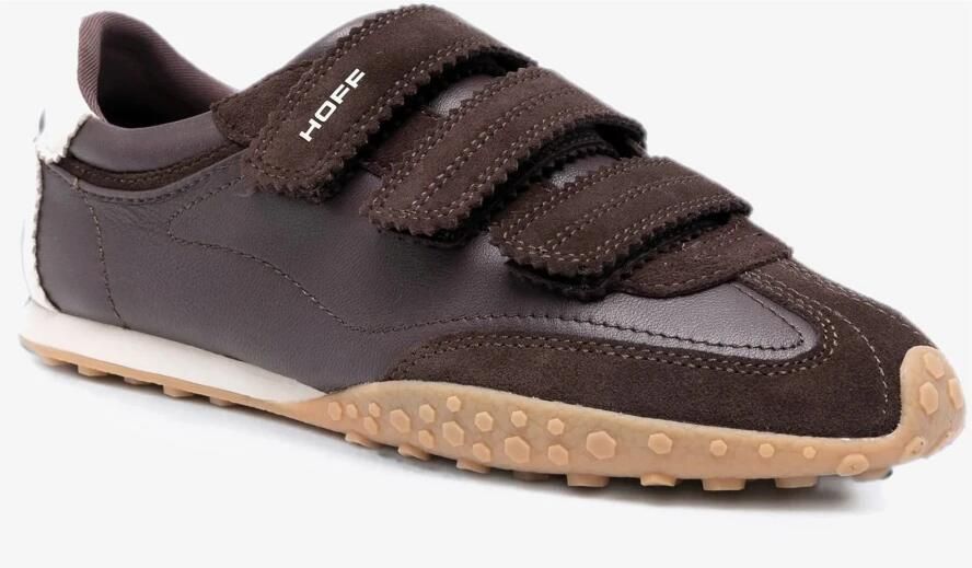 THE HOFF BRAND Lage Sneakers Dames Bridge Velcros Suède Bruin - Foto 12