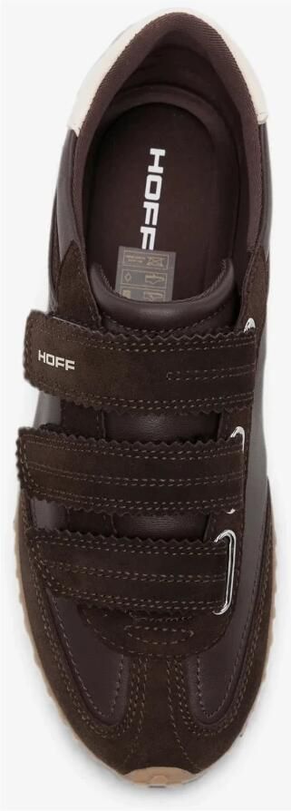 THE HOFF BRAND Lage Sneakers Dames Bridge Velcros Suède Bruin - Foto 13