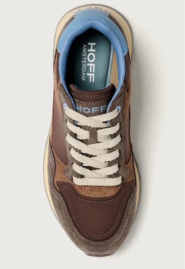 THE HOFF BRAND Lage Sneakers Dames Amsterdam Suède Bruin - Foto 3