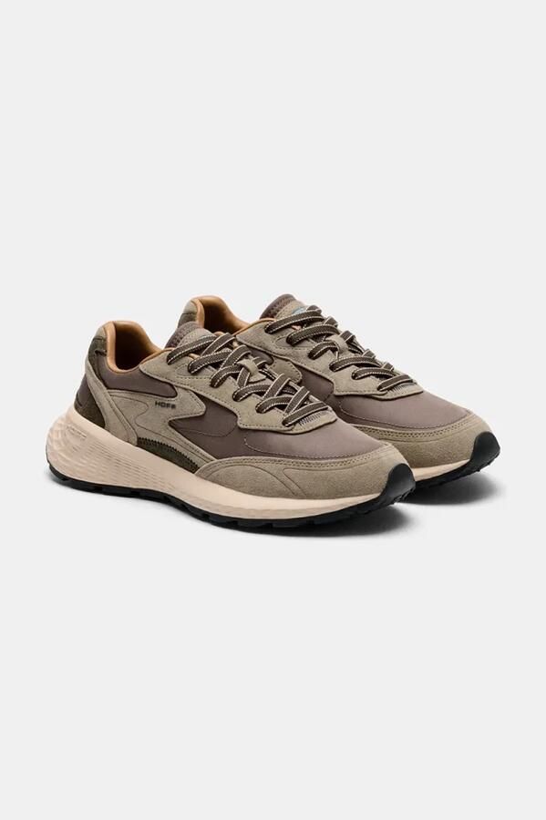 Hoff Leren sneakers City Mkii bruin groenbruin - Foto 2