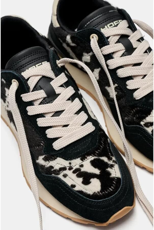 THE HOFF BRAND Lage Sneakers Dames City Print Ponyhair Zwart - Foto 9