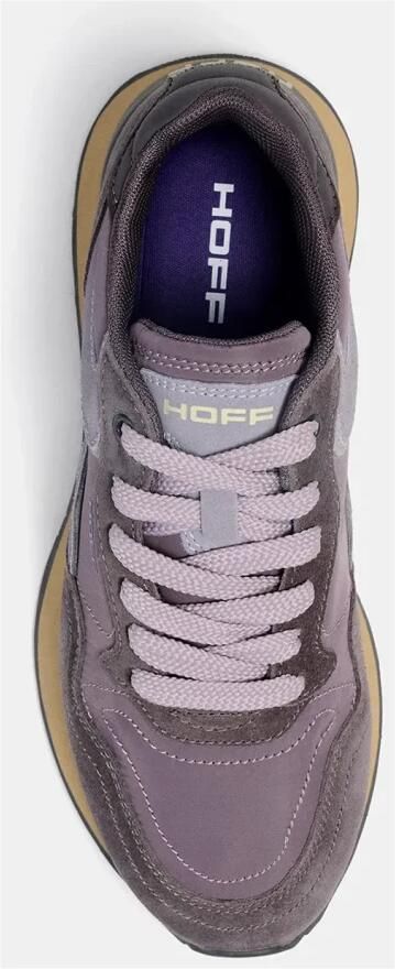 Hoff City Retro Lila Leren Sneakers - Foto 4