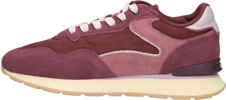 THE HOFF BRAND Lage Sneakers Dames City Textiel Bordeaux - Foto 9