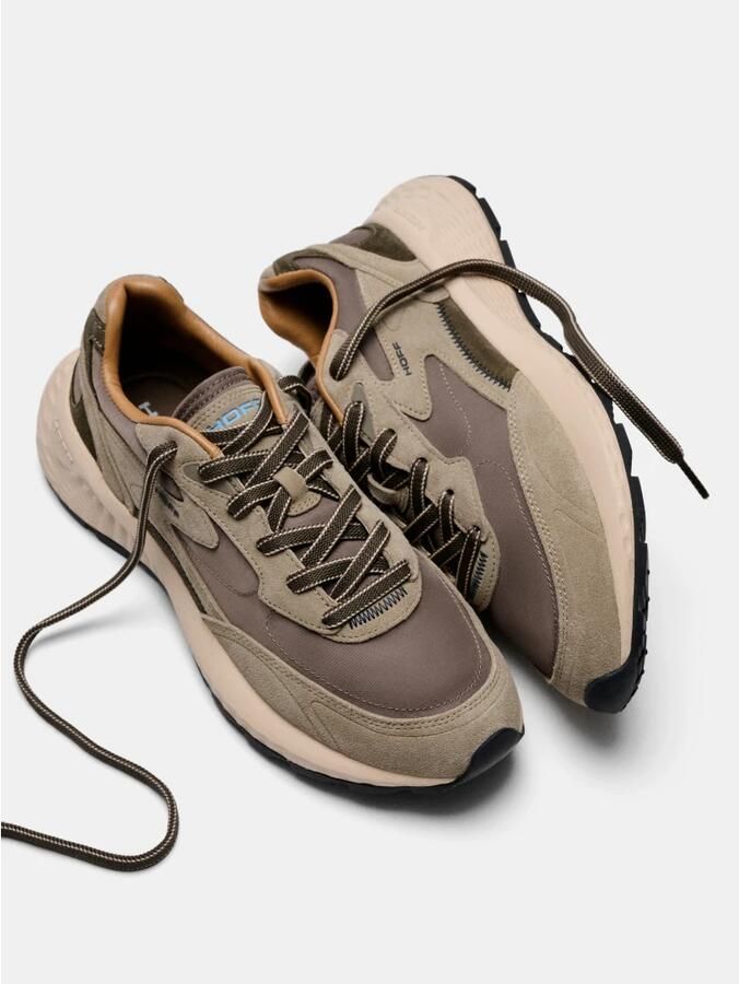Hoff Leren sneakers City Mkii bruin groenbruin - Foto 4