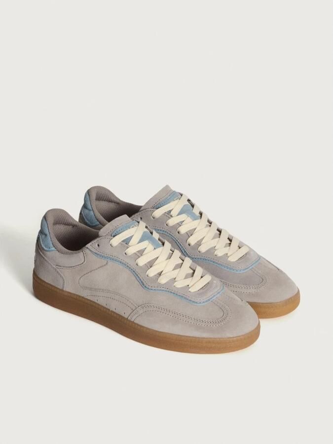 Hoff Grijze Suede Sneaker met Logo Detail - Foto 3
