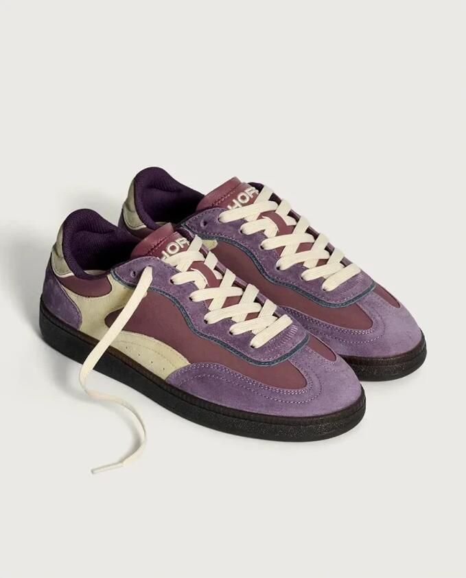 Hoff Alley Aubergine lila leren pantoffels - Foto 2
