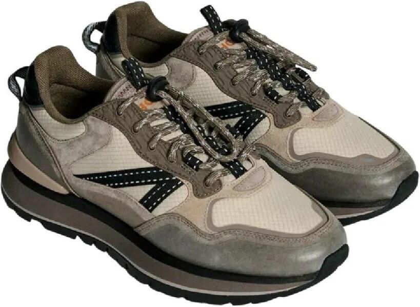 THE HOFF BRAND Lage Sneakers Heren City Off Road Leer Grijs - Foto 2