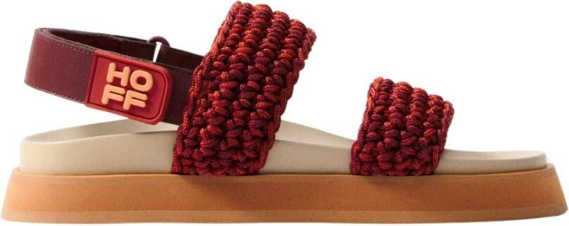 Hoff Multicolor Gevlochten Sandaal met Memory Foam Red Dames