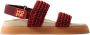 Hoff Multicolor Gevlochten Sandaal met Memory Foam Red Dames - Thumbnail 1
