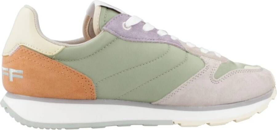 THE HOFF BRAND Lage Sneakers Dames Delphi Track + Field Maat: 36 Materiaal: Suède Kleur: Groen - Foto 3