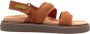 Hoff Terracotta Leren Strappy Sandaal Platform Brown Dames - Thumbnail 1