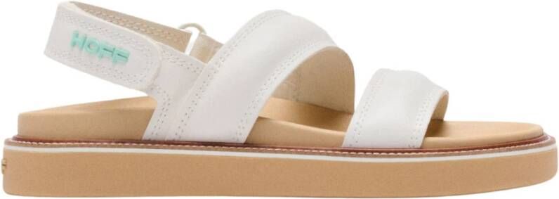 Hoff Witte leren roadsandalen