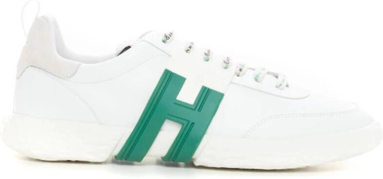 Hogan Groene Sneakers Regular Fit Geschikt voor Alle Temperaturen 100% Leer Green Heren