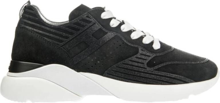 Hogan Active One Suède Sneakers Zwart Dames