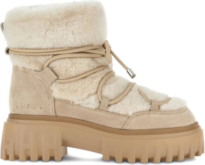 Hogan Beige Chunky Lug Sole Veterschoenen - Foto 2
