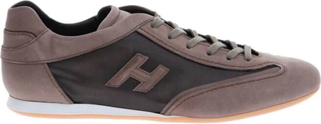 Hogan Beige en bruine lage sneakers Beige Heren