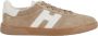 Hogan Beige en witte sneakers met leren details - Thumbnail 1