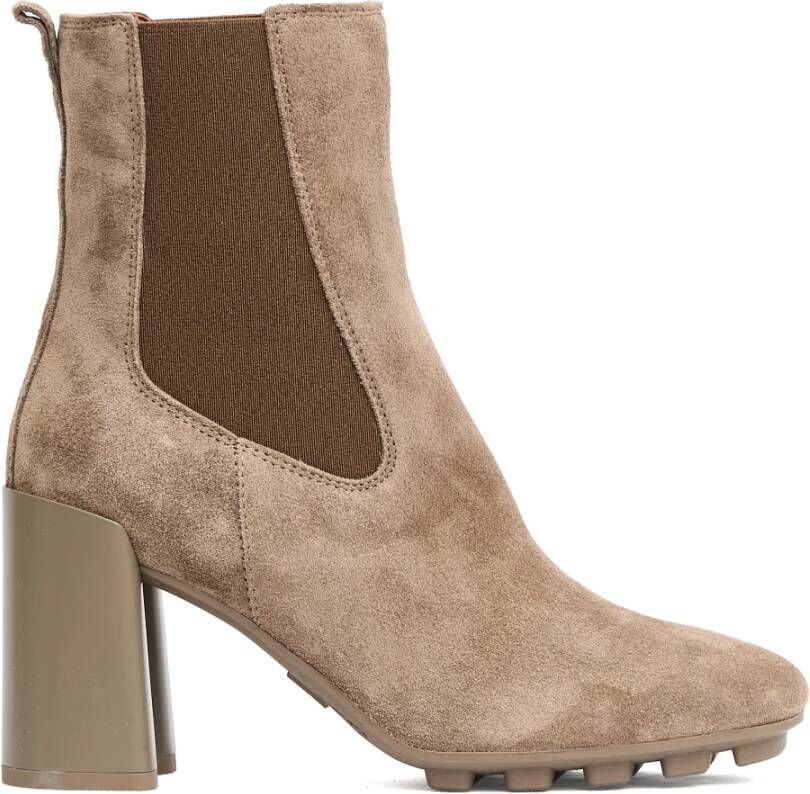 Hogan Beige Enkellaarsjes voor Vrouwen