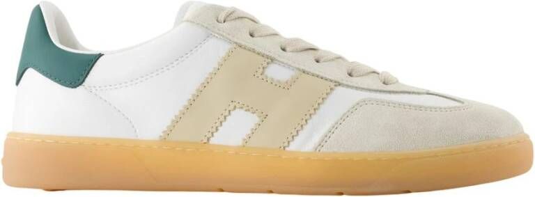 Hogan Beige Leren Sneakers Ronde Neus