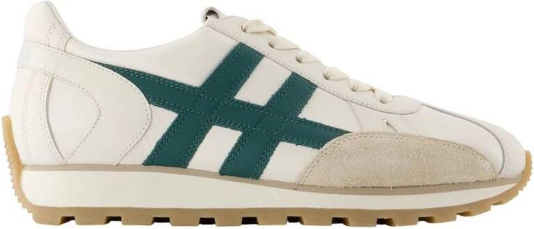 Hogan Beige Leren Sneakers Ronde Neus